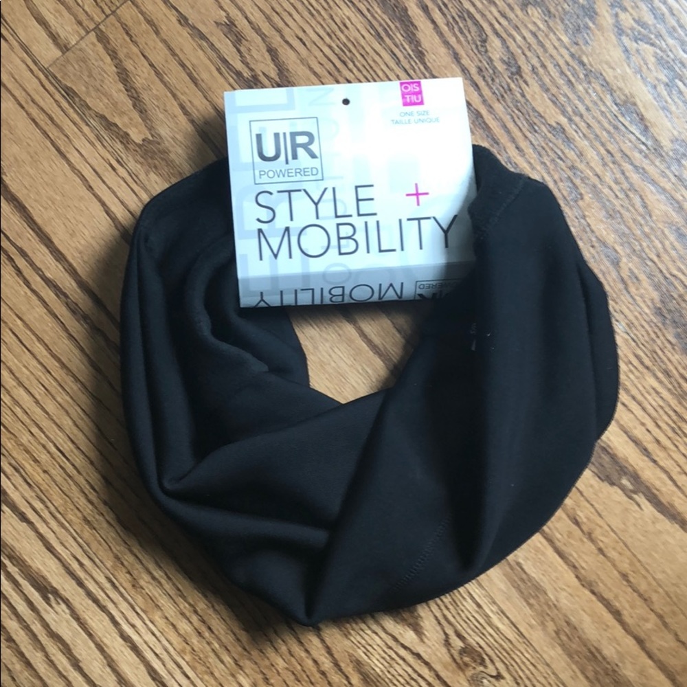 Black Scarf and Black Hat with Audio Components